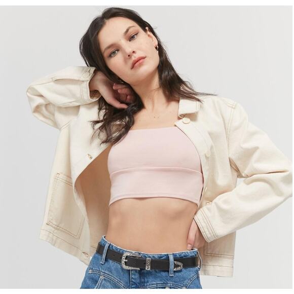 Urban Outfitters Celeste Square Neck Cami Rose Medium - Picture 3 of 9